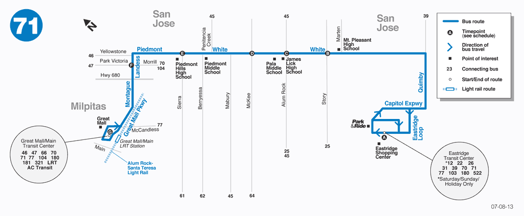 Route 71 Map