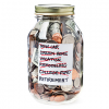 Jar of coins with label "Retirement"