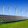 solar panels and wind turbines