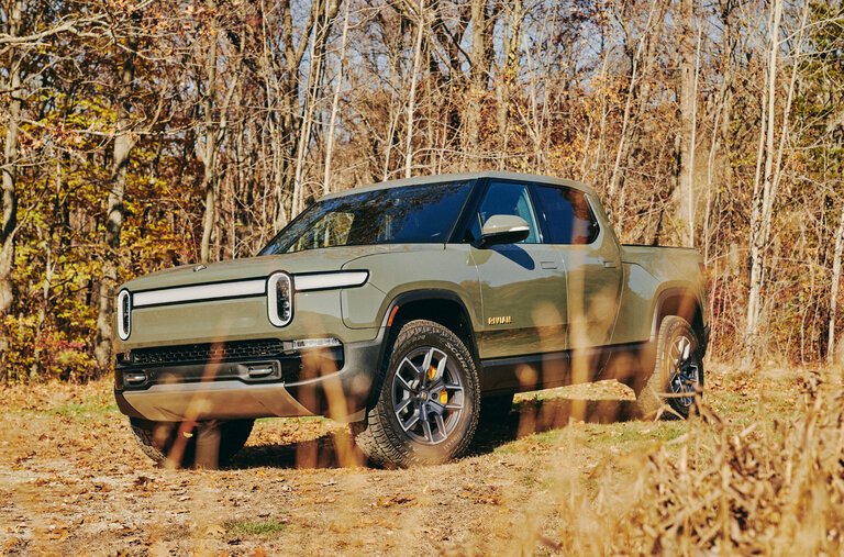 The electric Rivian R1T, starting at $68,575, has a range of up to 314 miles, or more than 400 miles with a $10,000 battery upgrade.