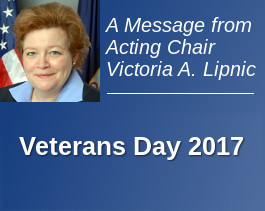 A Message from the Acting Chair: Veterans Day 2017