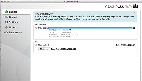 CrashPlan Verification