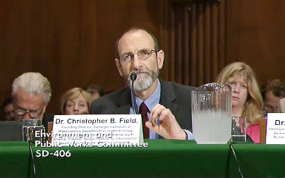 Chris Field speaks at Senate hearing