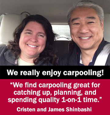 We really enjoy carpooling!