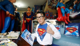 Superman fanatic shows off his collection | Reuters/Cheryl Ravelo