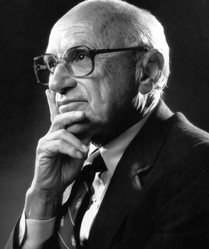 Milton Friedman, recipient of the 1976 Nobel Memorial Prize for economic science