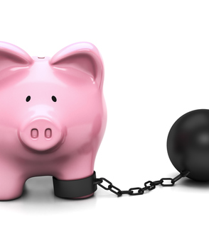 Shackled Piggy Bank Image