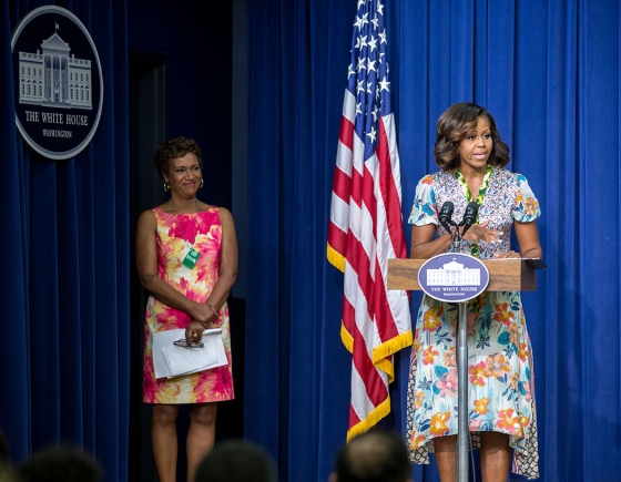 First Lady Michelle Obama at a screening of "The Powerbroker: Whitney Young's Fight for Civil Rights" 