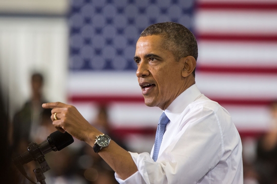 President Barack Obama delivers remarks on the Affordable Care Act at Prince George's Community College in Largo, Md., Sept. 26, 2013. 