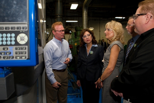 Dr. Biden and Secretary Solis Meet with Mike Sieron at DG Medical 