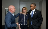 President Barack Obama Meets with Former Rep. Gabby Gifford