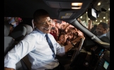 President Obama Inside a Ford Truck