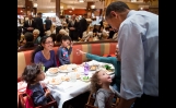 President Obama at Junior&#039;s Cheesecake