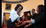 First Lady Michelle Obama Reacts To Special Effects Makeup
