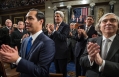 Cabinet Secretaries Applaud President Barack Obama&#039;s Arrival in the House Chamber