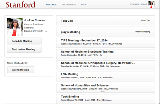 your meeting profile