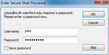 enter your SUNet ID password