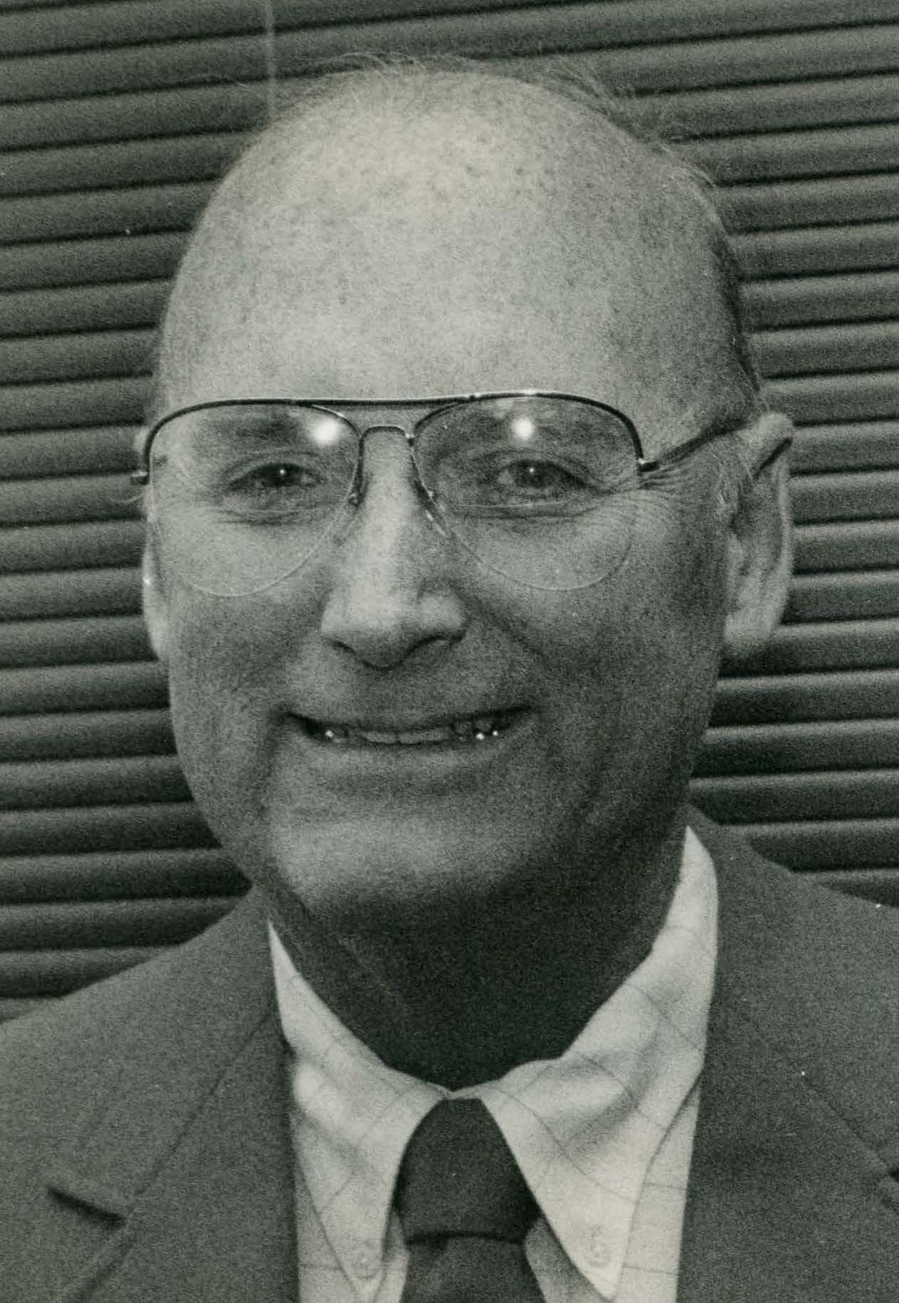 Black and white historic photo of Edward F. O'Connor, who worked for the Immigration and Naturalization Service for 20 years after serving in the Marine Corps during WWII and in Korea.