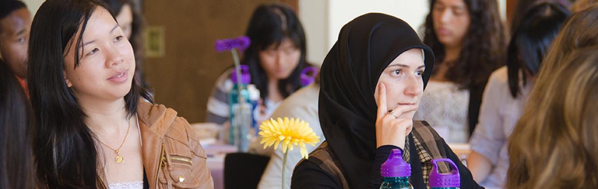 women participating in the Stanford Women's Leadership Conference