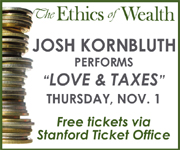 ad for Josh Kornbluth Love and Taxes