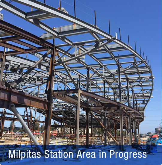 Image of Milpitas Station in progress