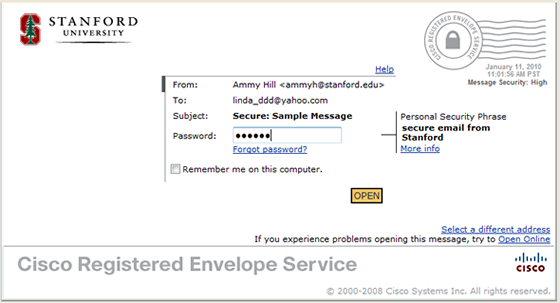 enter secure email password