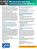 Factsheet: What you need to know about coronavirus disease 2019 (COVID-19)