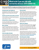 Factsheet: What to do if your are sick with coronavirus disease 2019 (COVID-19)