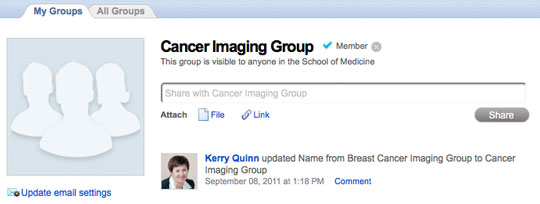 screenshot of CAP group feed