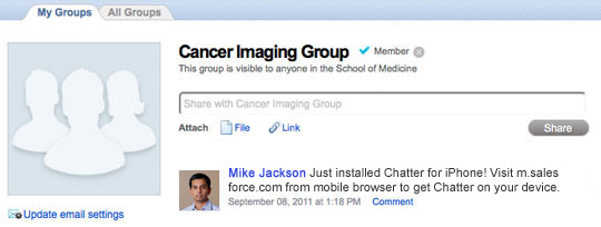 screenshot of CAP group feed