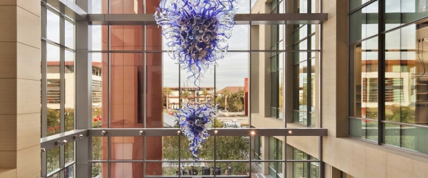 A pair of Chihuly sculptures
