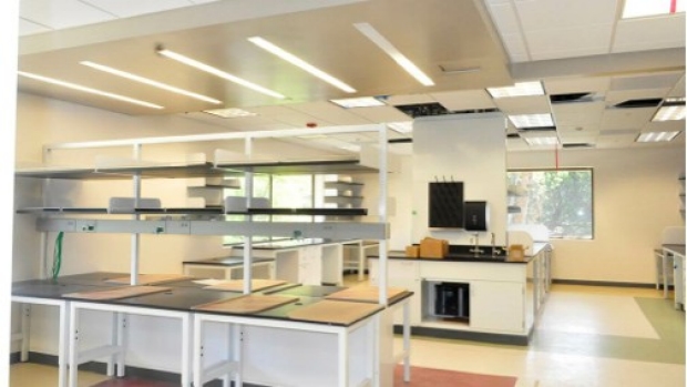 Interior of a freshly remodeled lab