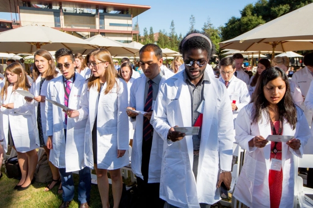 Stanford medical students recite affirmation