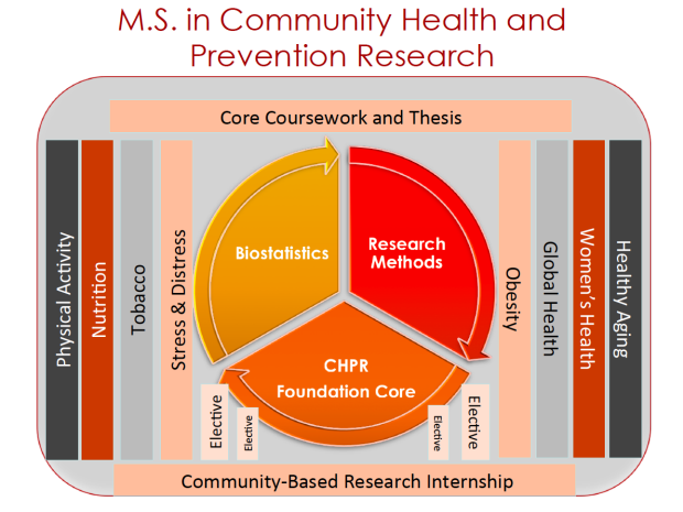 MS in Community Health and Prevention Research flow chart