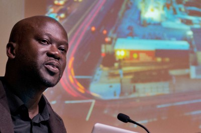 Thumbnail for 'Architect David Adjaye tells Stanford audience how he designs civic spaces to create community'