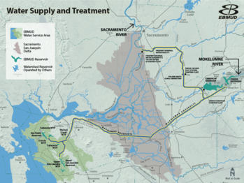 EBMUD Water Supply and Treatment Map