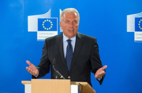 Commissioner Avramopoulos during the press conference