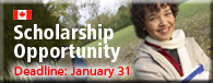 Scholarship Opportunity. Deadline: January 31