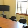 One of the two group study rooms in Cubberley Library