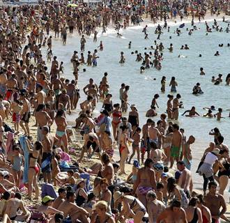 Image:  A view of La Concha beach