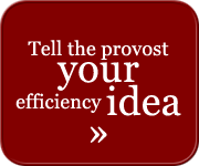 Tell the provost your efficiency idea