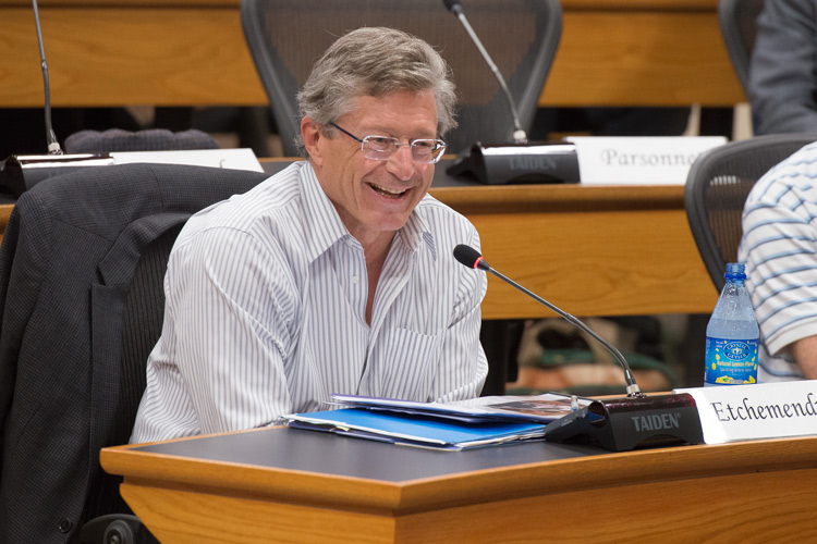 Provost John Etchemendy at the Faculty Senate