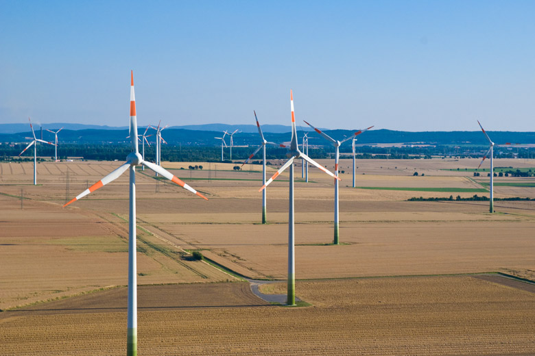 Windmills in a windfarm