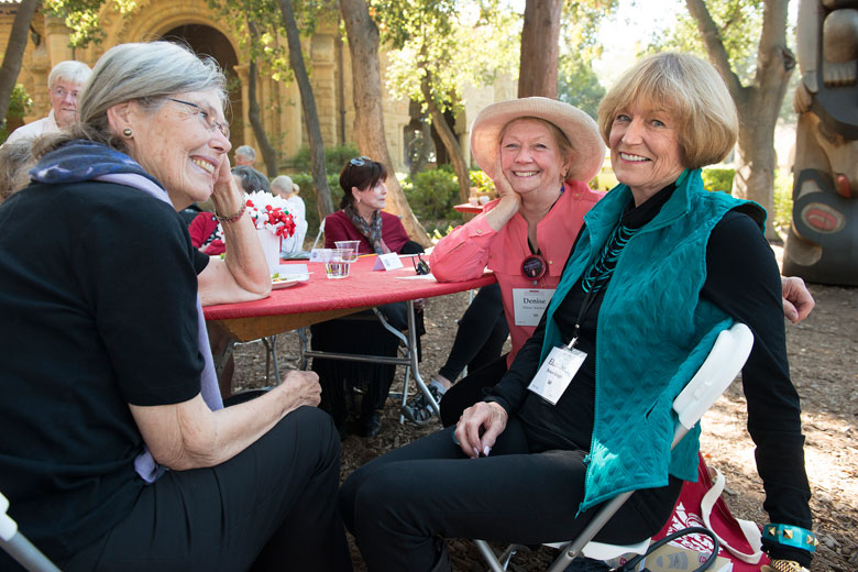 Three alumna meet at Reunion Homecoming. /Photo: L.A. Cicero