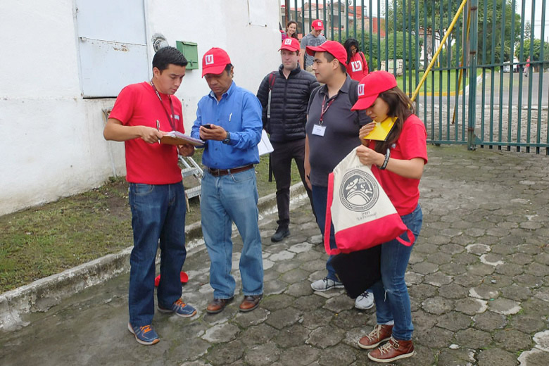 Students engaging in fieldwork in Puebla