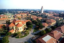 Aerial photograph of Stanford campus