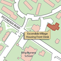 Campus Map Highlighting Escondido Village Front Desk