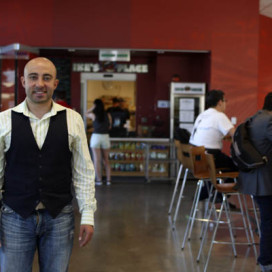 Ike Shehadeh, owner of Ike's Place on Stanford's campus near the Engineering Quad, started from humble beginnings and created one of the largest sandwich empires in the Bay Area. (KEVIN TSUKII/The Stanford Daily)