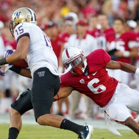 Redshirt junior cornerback Terrence Brown is one of several defensive backs that was lying in wait as the Cardinal's experienced group of seniors led the secondary in 2011. Now it's his turn to take the reins. (BOB DREBIN/StanfordPhoto.com)