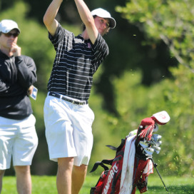 Junior Cameron Wilson (above) set a course record and tied Tiger Woods' all-time Stanford mark with a 61 at CordeValle Resort as the Cardinal finished second in the Gifford Collegiate (Stanford Daily File Photo).